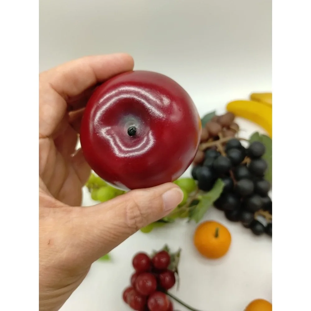 Vintage MCM Faux Fruit Realistic Plastic Rubber Artificial Lot of 13 Cherries